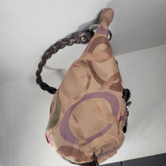 Rosetti Classic Everyday Workwear Braided Strap Multi-Color Fabric Hobo Bag - Picture 4 of 12